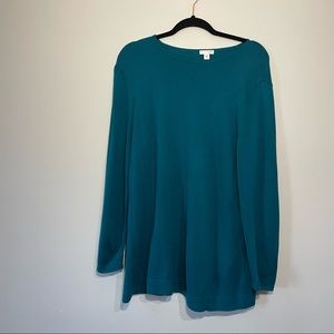 J.Jill Blue Long Sleeve Petite Womens Top Sweater Fast Free Shipping